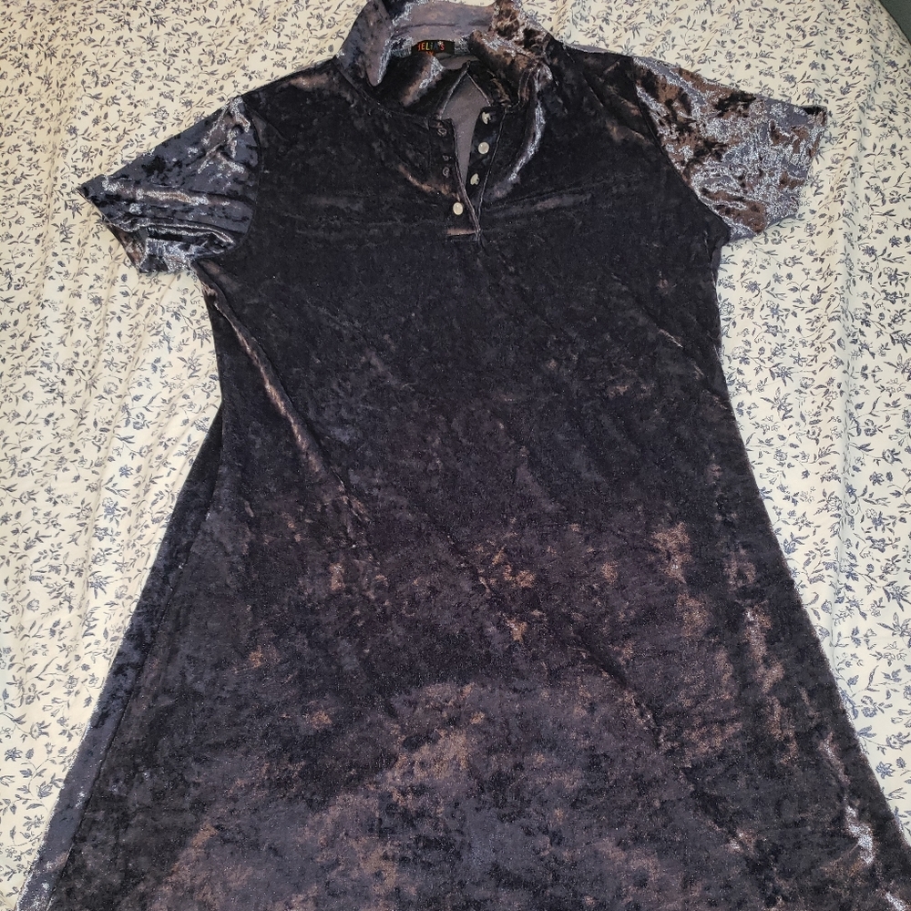dELiA*s Velour Button Up Skater Dress
